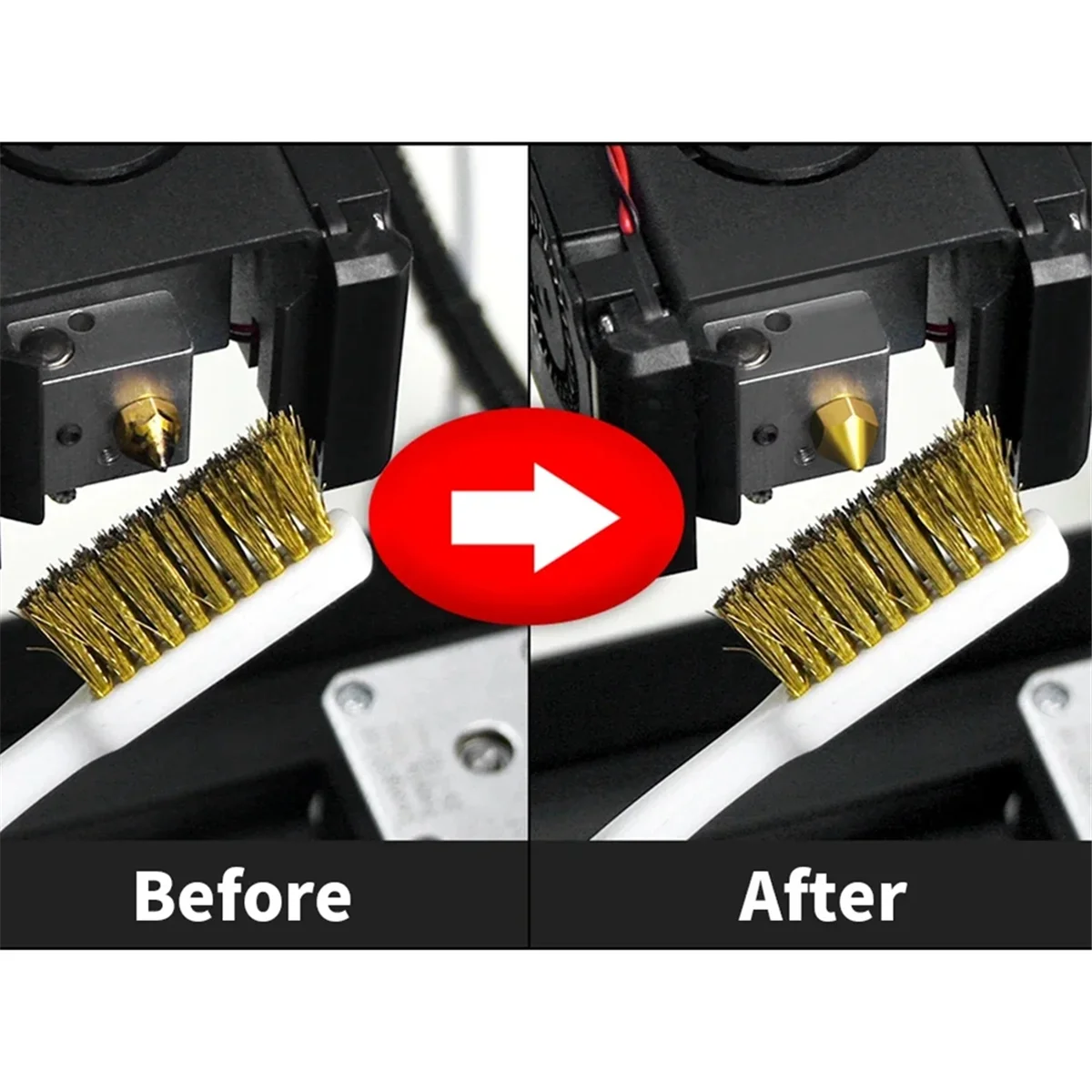Herramienta limpiadora Hotend para impresora 3D A56XQ, sin obstrucciones para boquillas volcánicas M6 M7 E3D MK8, herramienta de limpieza para desobstrucción de tubos