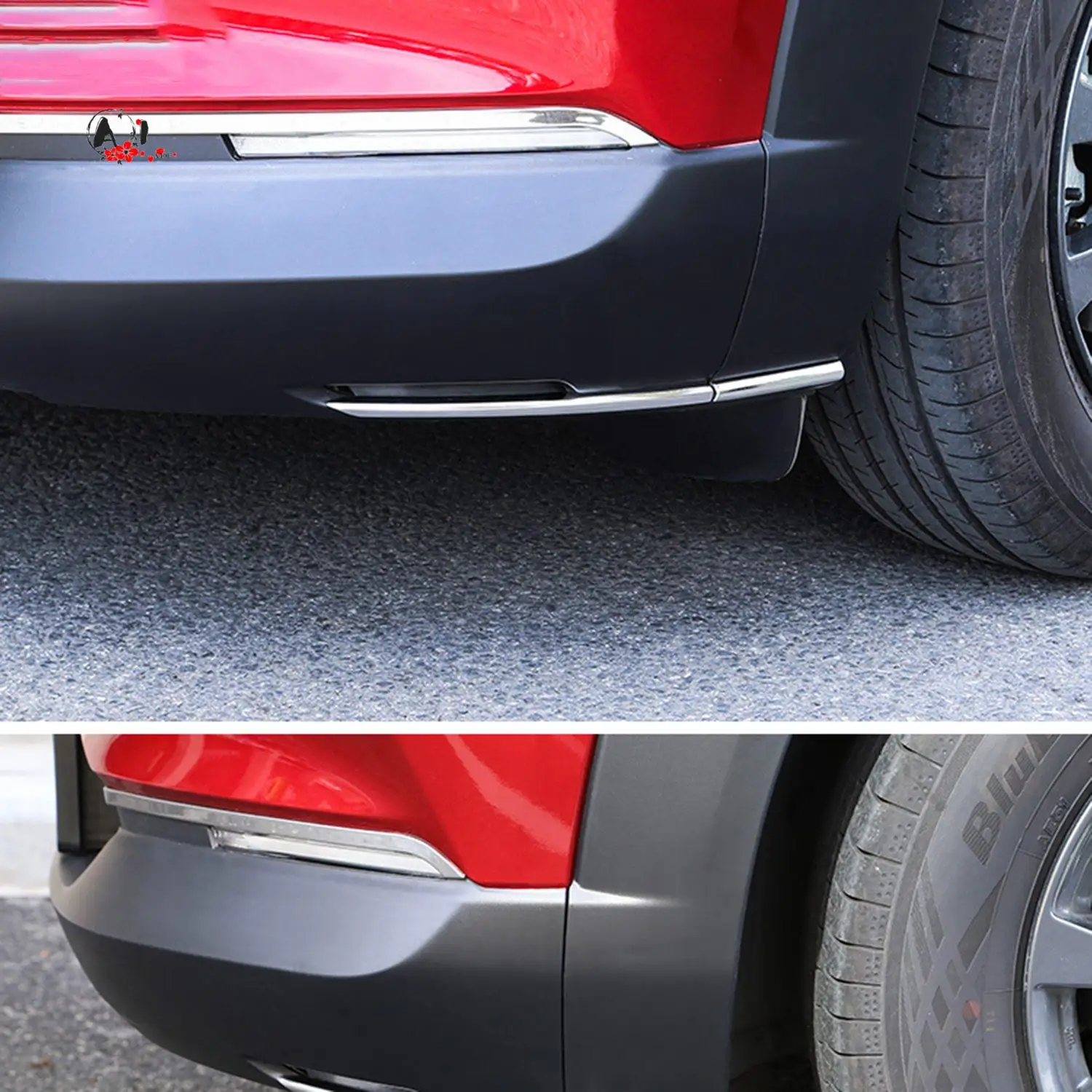 

A10E-Car Bumper Front And Rear Corner Protection Trim Strip Front And Rear Corner Trim Cover For Mazda CX-30 2020 2021