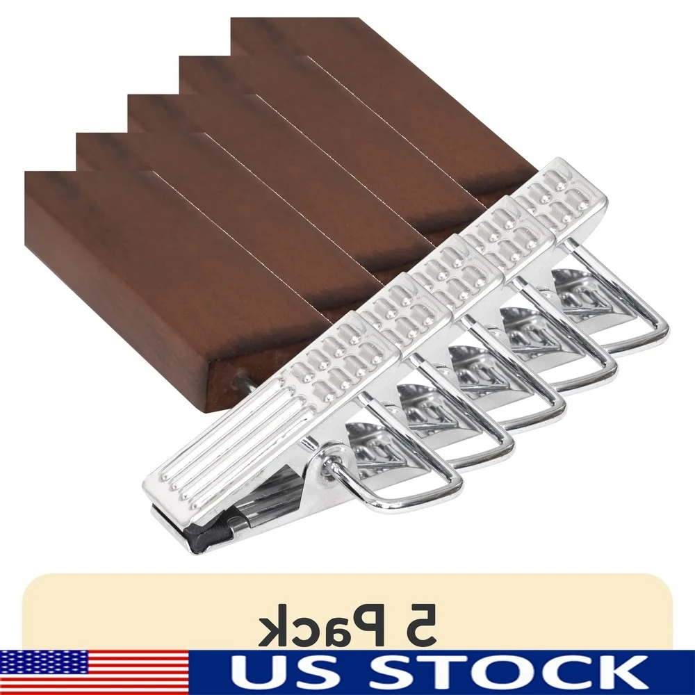 

5 Pack Walnut Finish Wood Adult Hangers with Clips Swivel Hooks Space Saving Design Pants Skirts Coats Accessories