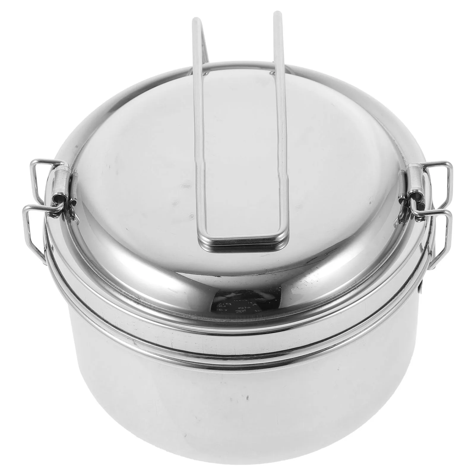 

Stackable Lunch Boxes Stainless Steel Food Containers Leak-proof Bento Case Seal Silver for Adults Student
