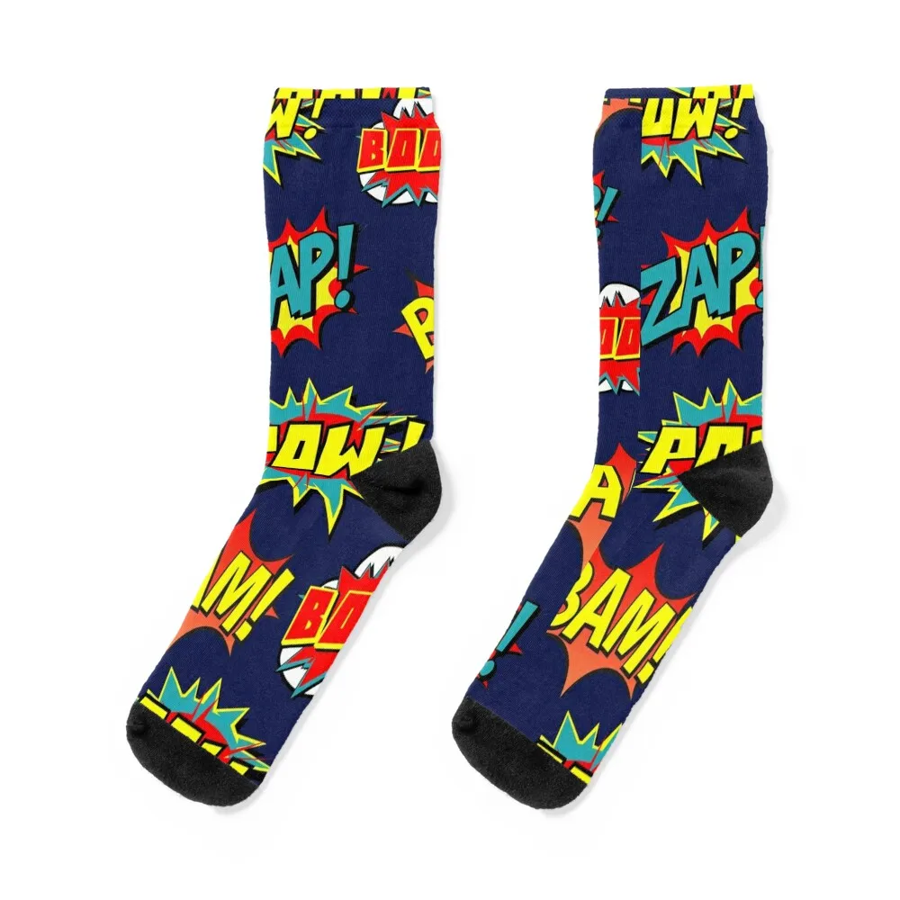 

Boom, Superhero Pattern! Socks valentine gift ideas colored Men's hiking Socks For Girls Men's