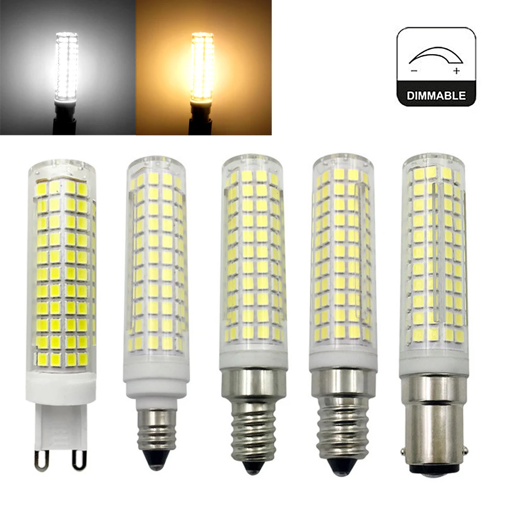 Dimmable LED Bulbs 15W 136LEDs E12 Bulb Light Corn 110V 220 Volt Nan Home Lighting Lights Decoration 360 Angle For Bedroom