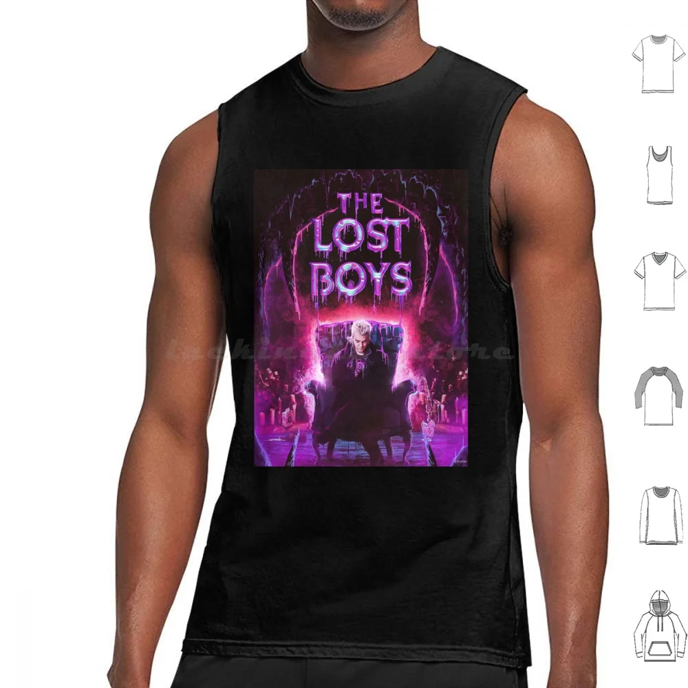 Vampire David Tank Tops Print Cotton The Horror Vampire Vampires 80s Santa Carla Kiefer Sutherland Monster Halloween Cult