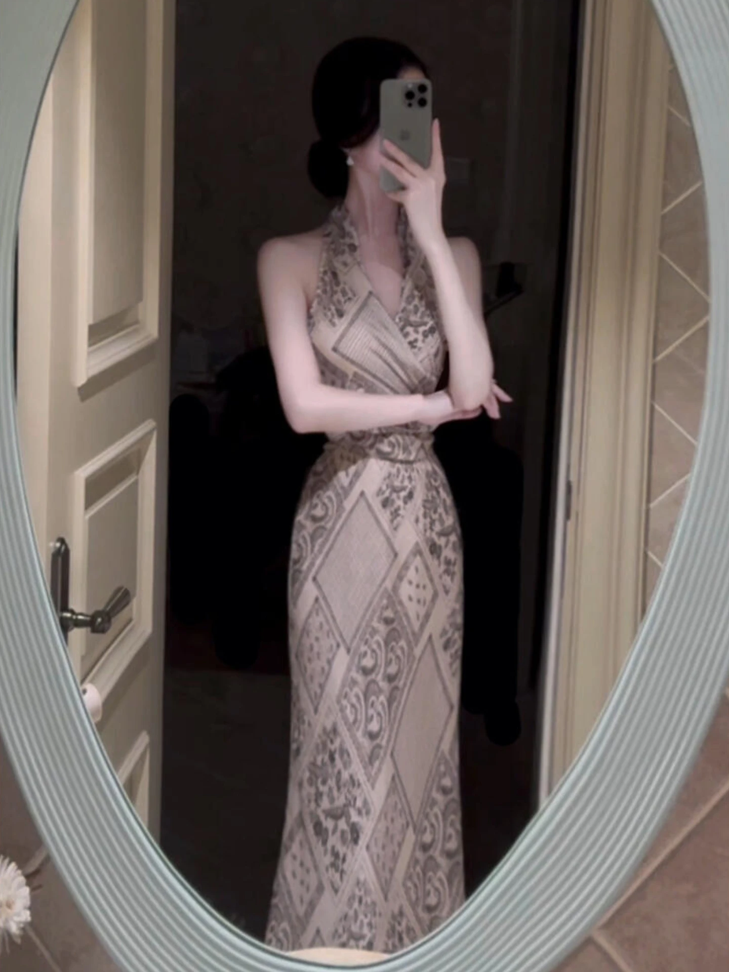 

Summer Floral Print ter Ne Dr Women's Sli Belted Long Skirt Sweet Japanese Sle A-Line Midi Dr for Young Ladies