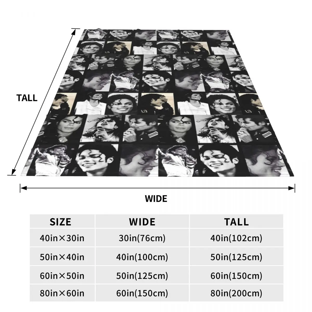 Michael Jackson Blankets Soft Warm Flannel Throw Blanket Bedspread for Bed Travel Home Sofa