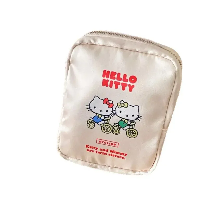 حقيبة مستحضرات التجميل هالو كيتي لطيف الكرتون الطباعة حقيبة التخزين حقائب السفر المحمولة للمرأة حقيبة غسيل Kawaii الكرتون