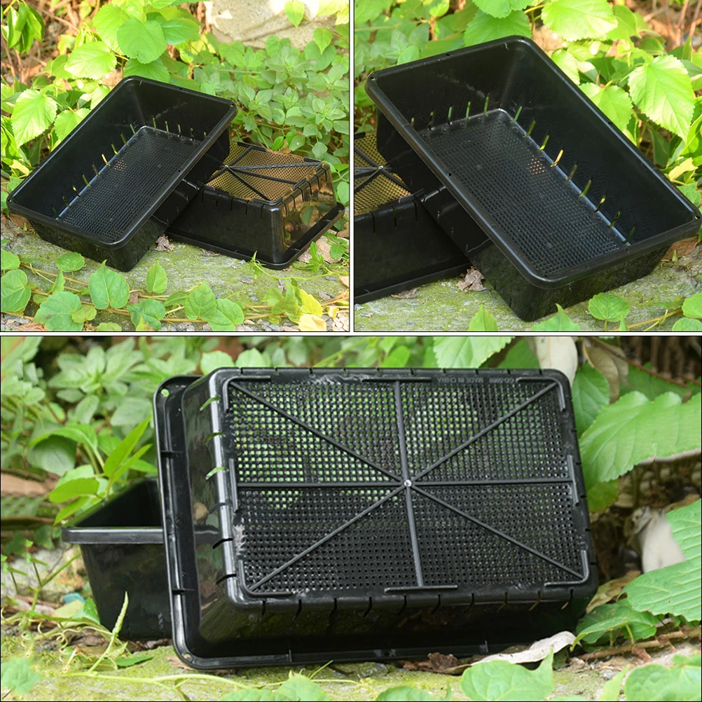 

2pcs Germination Plates Plastic Reusable Microgreens Growing Tray For Succulents Herbs Salad Leaves Garden Nursery Propagator