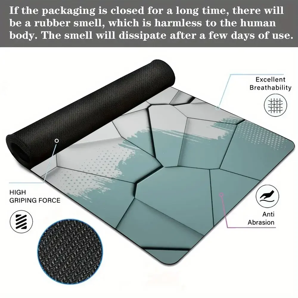 Geometrisch veelhoek abstract kunstpatroon Muismat Bureaumat Gamingmatten antislip Duurzame bureauaccessoires Toetsenbord desktoppads