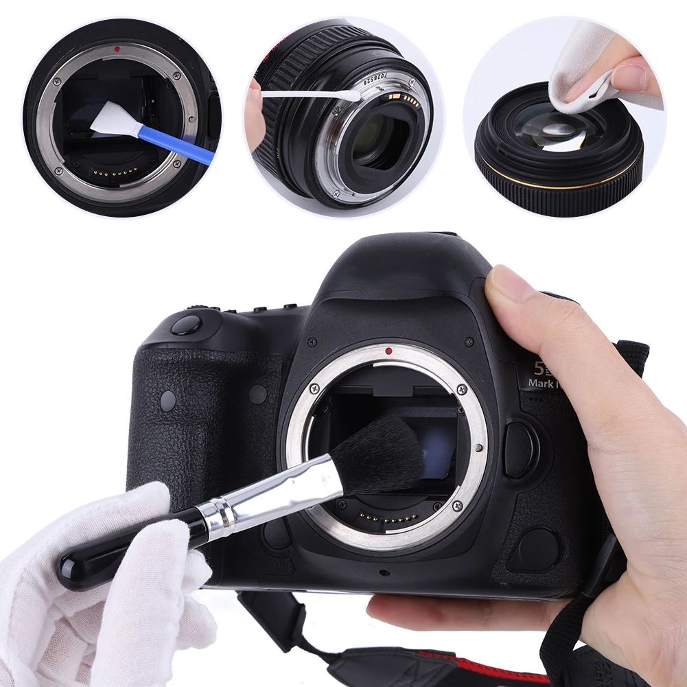 Kit de nettoyage d'appareil photo professionnel, 32 pièces, avec souffleur d'air, Kit de nettoyage de capteur de caméra pour appareils photo DSLR, objectif d'ordinateur et de Smartphone