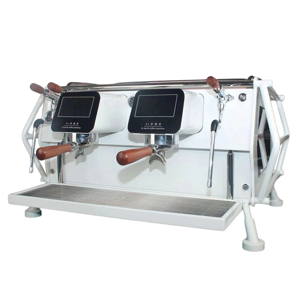 Commercial Espresso Machine 2+10L Dual Boiler Coffee Make Italian FOT Rotary Pump Automatic Coffee Machine Espresso Maker
