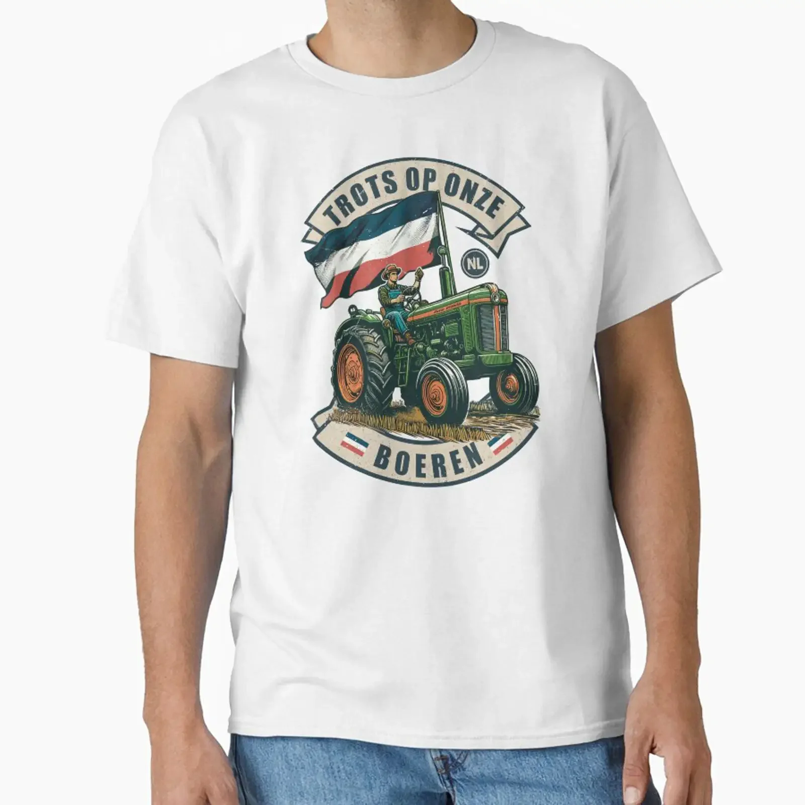 Trots Op Onze Boeren Dutch Farmers Protest designed and sold by Numero14 vintage Washed streetwear graphic Versatile Soft