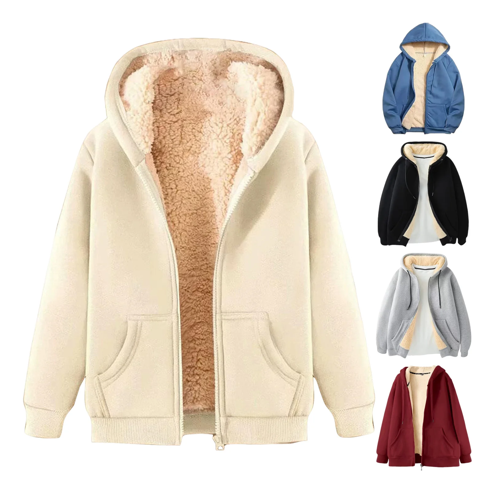 Zipper Hoodie Fashion Men Sweatshirt Soft Loose Comfortable Men Autumn Winter Hoodie Top Men Hooded Sweatshirt Cold-resistant