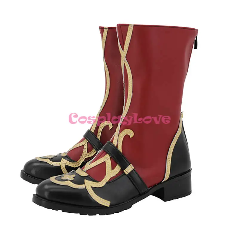 CosplayLove Game Ensemble Stars Valkyrie Kagehira Mika Itsuki Shu Cosplay Shoes COS Long Boots Red PU Leather Custom Made