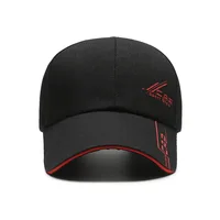 Men's Long-Brim Baseball Cap – Extended Visor Sun and Fishing Hat, Adjustable, Black / Camo / Khaki / Navy