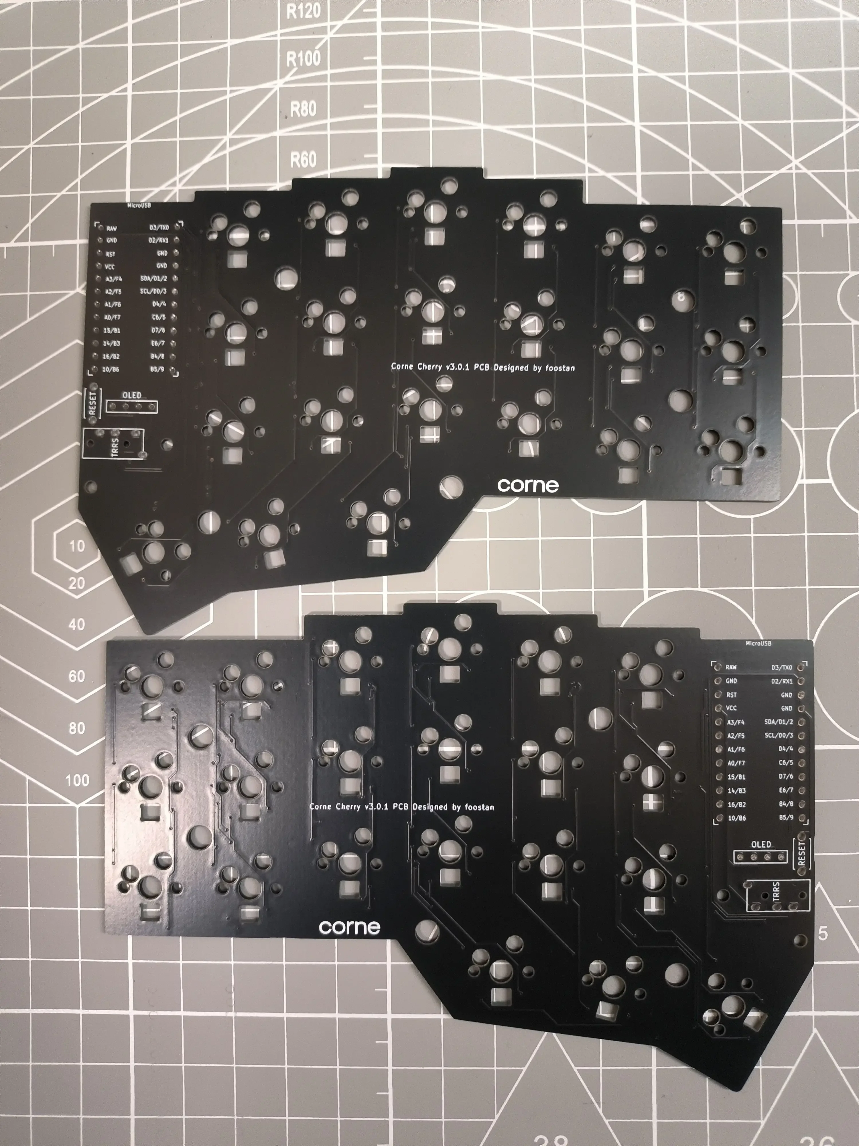 Imagem -02 - Corne Dividir Kit Teclado Faça Você Mesmo Pcb Board Cereja v3 Pcb Personalizado Crkbd Cliente Montar Todos Partsa