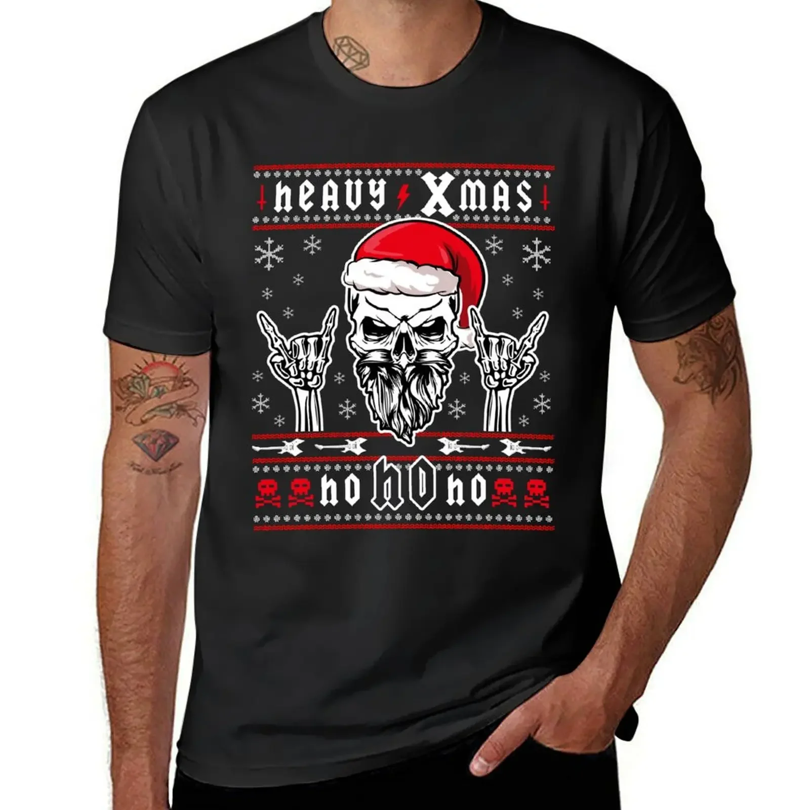 

Kopie von HEAVY CHRISTMAS - Ugly Xmas Sweater - HEAVY DEATH BLACK METAL Rocker Rock Horns T-Shirt