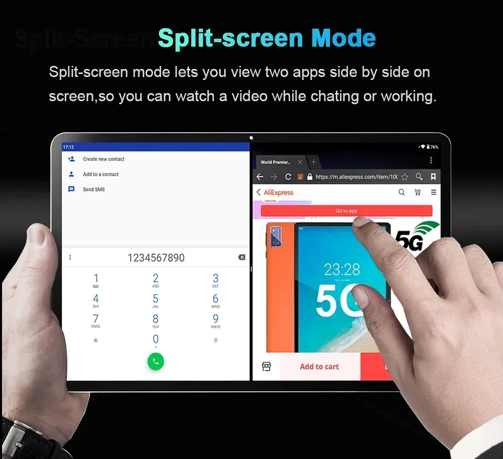 2023 originale Pad 6 Pro versione globale HD 4K Android 13 Snapdragon 888 10.1 pollici 16GB + 512GB 10000mAh Tablet PC 5G WIFI Mi Tab