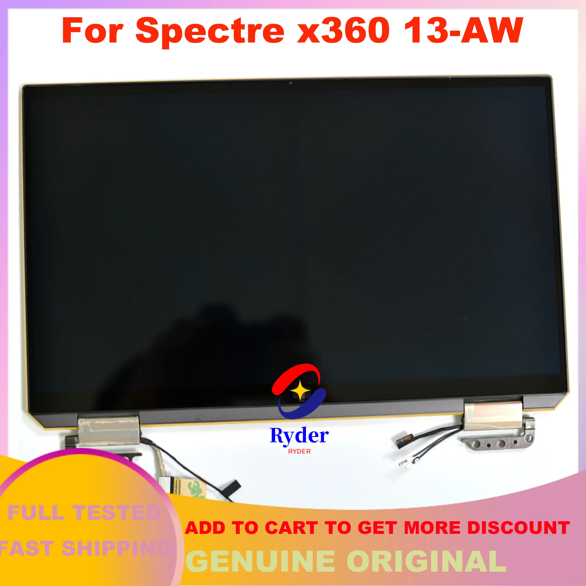 lcd touch screen montagem completa hp spectre x360 conversivel 13 aw 13 awo15otu 13 aw0150tu tpn q225 l72404001 l75195 001 01