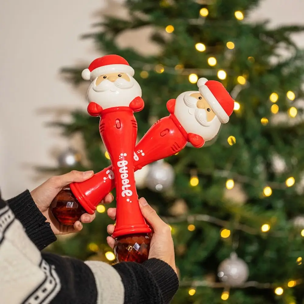 

Plastic Santa Bubble Blowing Machine Christmas Santa Bubble Wand Santa Bubble Wand Outdoor Toy Electric Funny