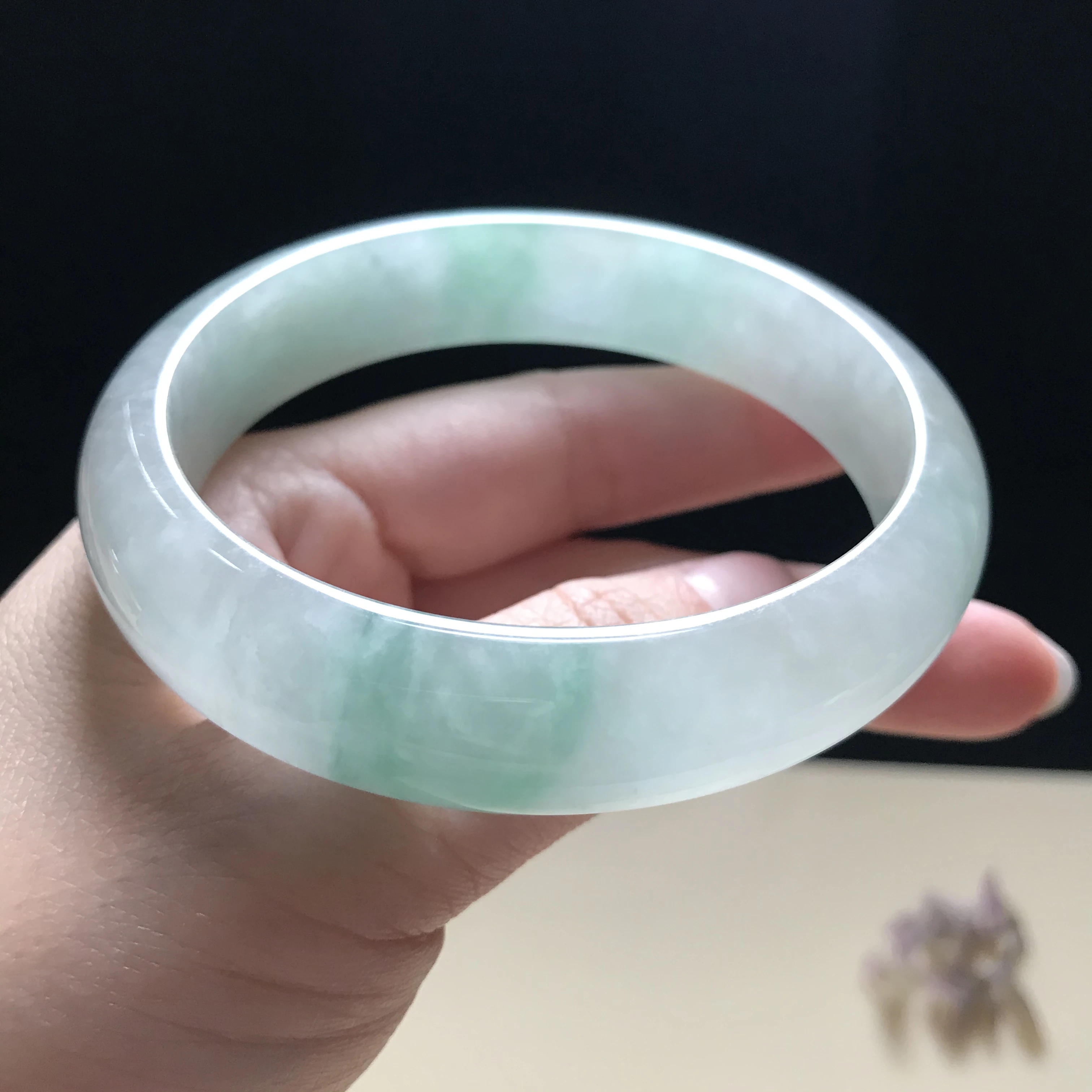 

Burma 100%Genuine High-end Jadeite Bracelet Jewelry Jade Bangles For Women 60mm (With Certificate)