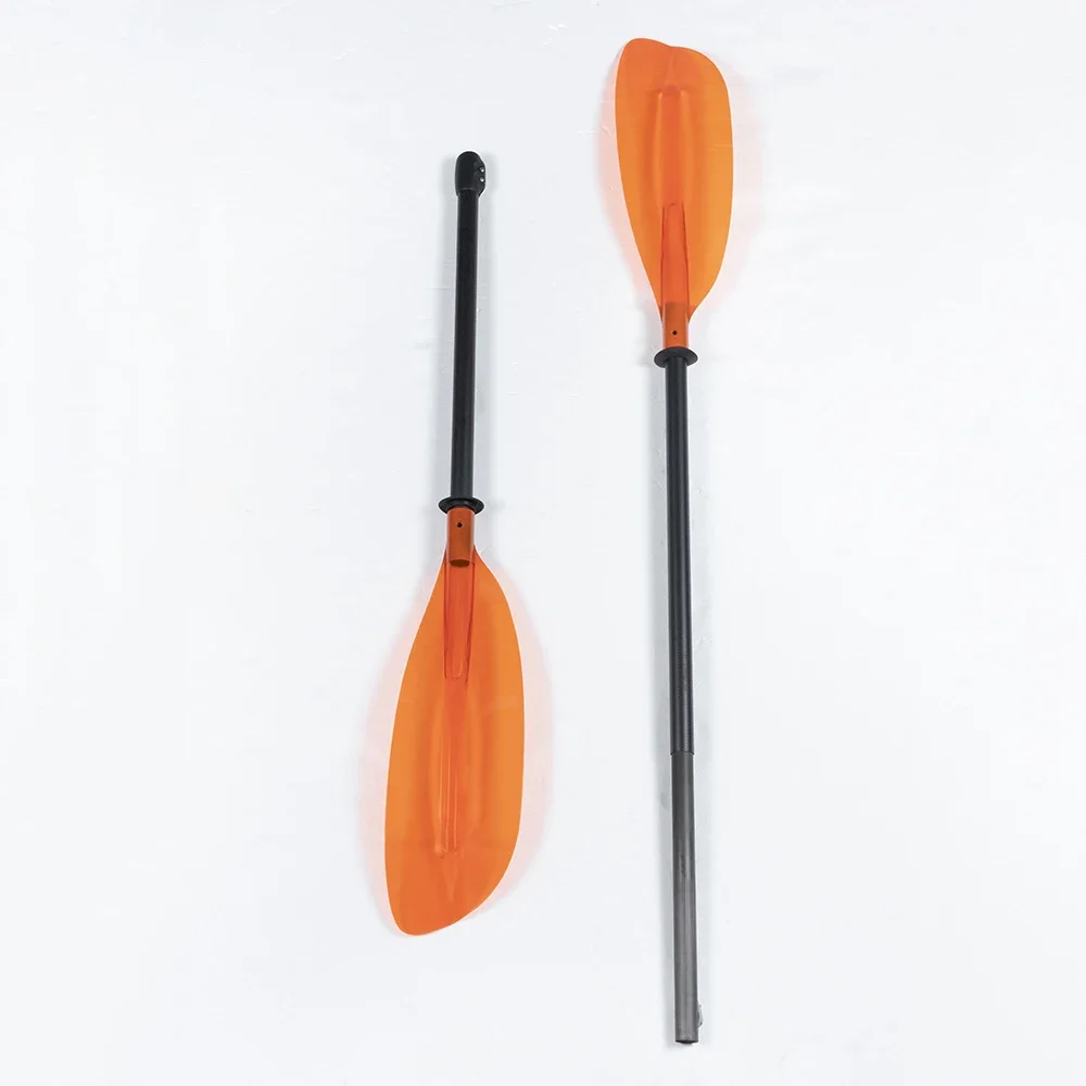 

Paddle Clear Orange Double Blades Kayak Paddle Inflatable Stand Up Paddle Surf Finberglass Shaft Oar