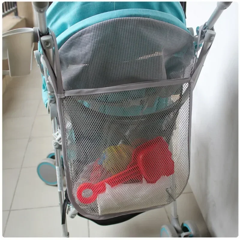 Baby Stroller Portable Organizer Mesh Bag Children\'s Stroller Mesh Bag Baby Outdoor Mesh Bags Baby Stroller Accessories