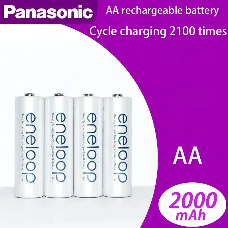 

100% NEW Panasonic Eneloop Original Battery Pro 1.2V AA 2100mAh NI-MH Camera Flashlight Toy Pre-Charged Rechargeable Batteries