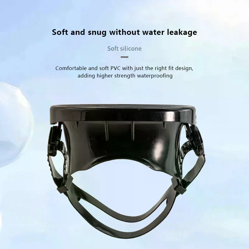 Adults Snorkel Diving Mask Spearfishing Mask Panoramic Wide View Goggles Tempered Glass Lens Diving Goggles For Oval