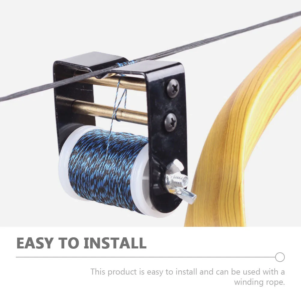 

Professional Bowstring Winder High Grade Metal Portable Archery Accessory Easy Install Mini Strand Winder Durable Palm Size