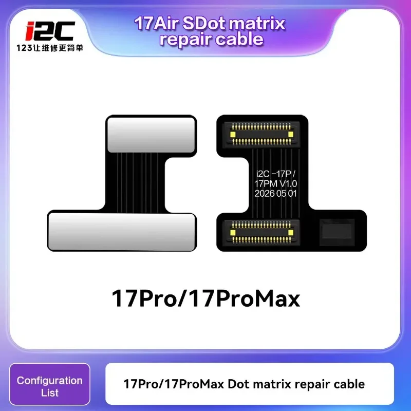 I2C Dot Matrix Repair Flex Cable for IPhone 17 Series Face ID Dot Matrix Fix Replacement Ribbon for Mobile Phone Repair Tools