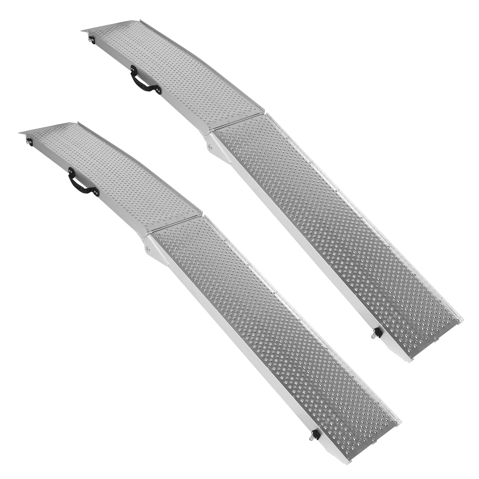 2 قطعة سلالم للدراجات النارية الألومنيوم للطي تحميل ATV البيك اب منحدر السيارة لتسلق سلالم معدنية سلم عدم الانزلاق للشاحنات الأوساخ #3