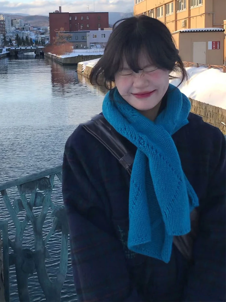 レイクブルー-ニットスカーフ-暖かいネックプロテクション-冬用アウター-ショルダーアウル-韓国製-sle-aosphere-sensation-versatile-ne