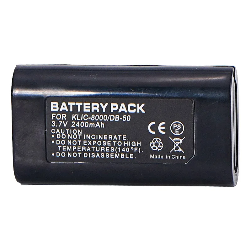 KLIC-8000 DB-50 Bateria 2400mAh do aparatu Kodak Z1012 IS Z1015 IS Z1085 IS Z812 IS Zx1 Akumulator litowo-jonowy do aparatu cyfrowego