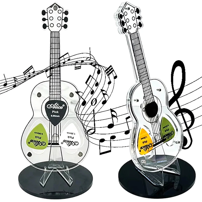 Electric Bass Ukulele Essential; Acrylic Plectrum Storage Holder for Picks