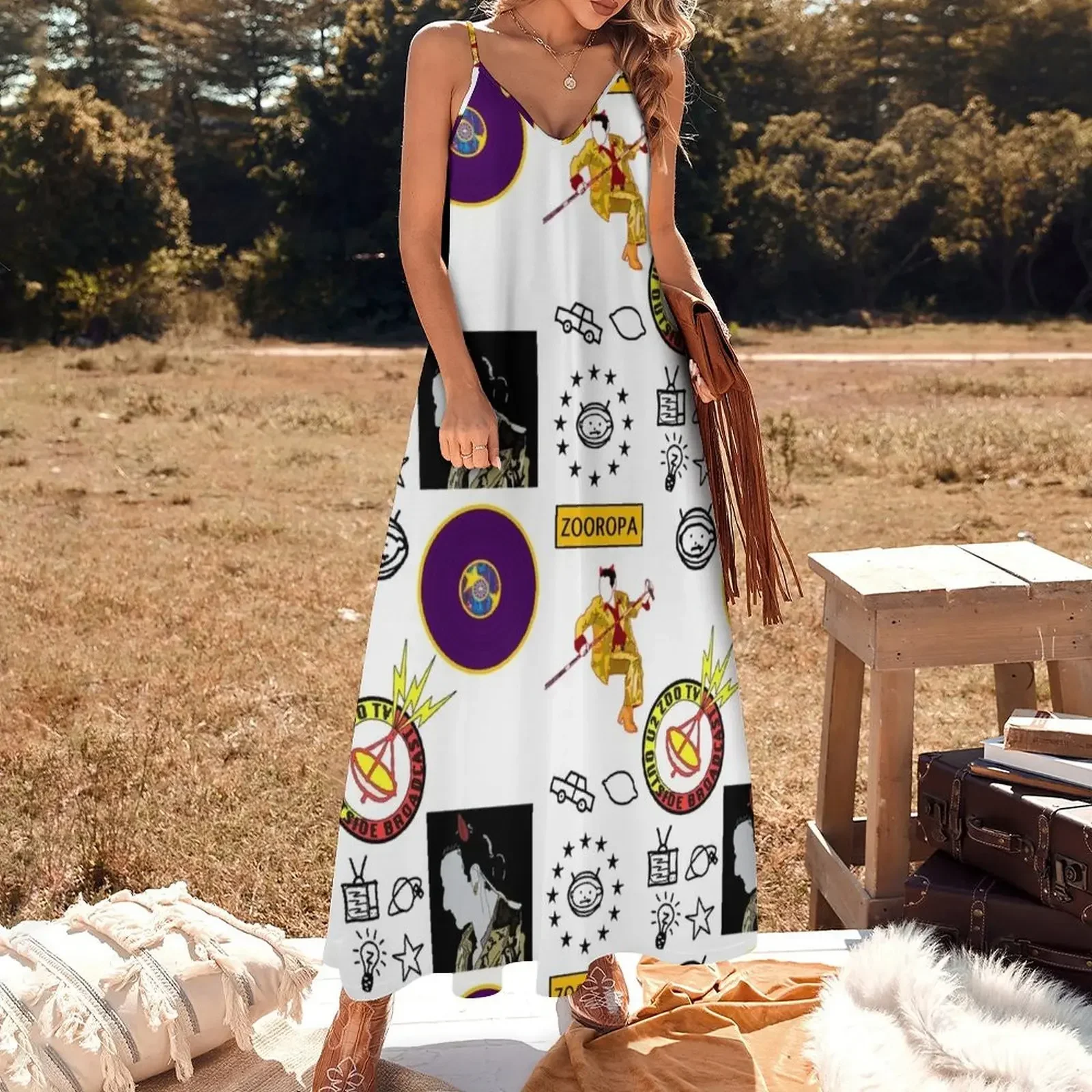 Zooropa (Sticker Pack) Sleeveless Dress evening dress ladies elegant dresses for women Dress