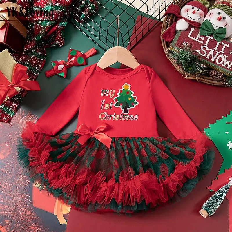 クリスマスベビーガール長袖ドレス子供服ファッション冬2026バッグベルトアクセサリーノーブランド登録商標