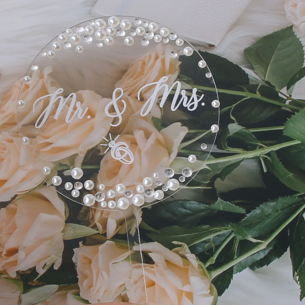 Mr and Mrs Tortenaufsatz, Braut- und Bräutigam-Schild, Hochzeit, Verlobung, Tortenaufsätze, Dekorationen – Detail 5