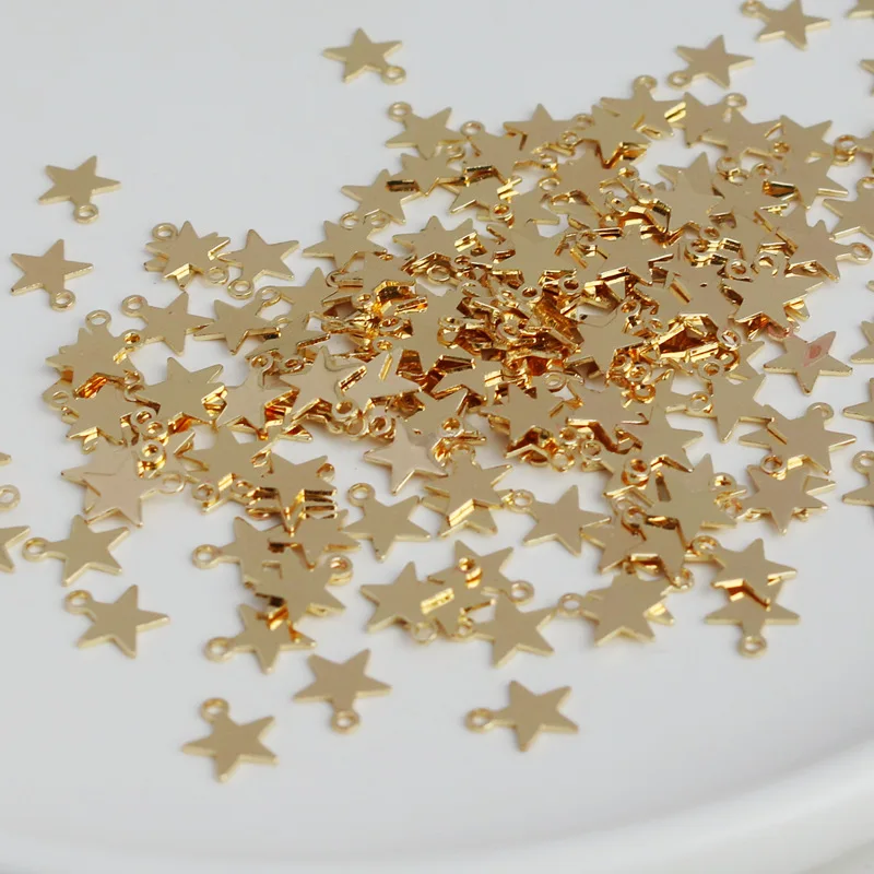 20pcs 14K Gold Plated Small Star Charms Blank Tags Pendant For DIY Necklace Bracelet Jewelry Making Accessories