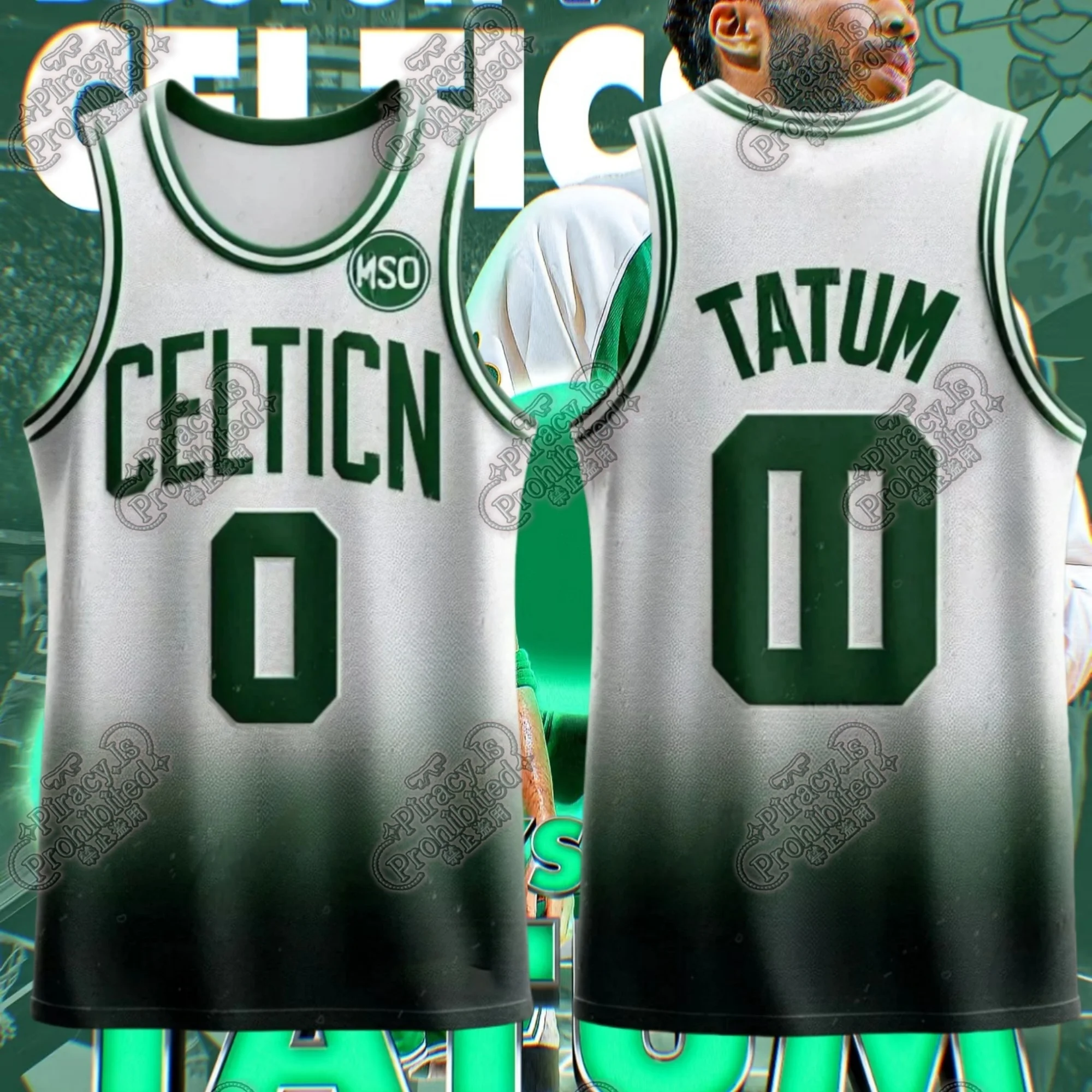 The Latest Best-selling Luxury Brand Basketball Vest Series in 2025 Celtics No. 0 Tatum Jersey Green Men's and Women's Vest