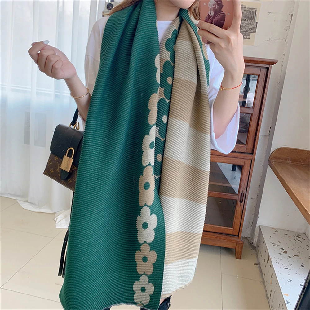 Imitation cashmere Korea fold the scarf scarf joker thickening warm scarf in the fall and winter of female XF002