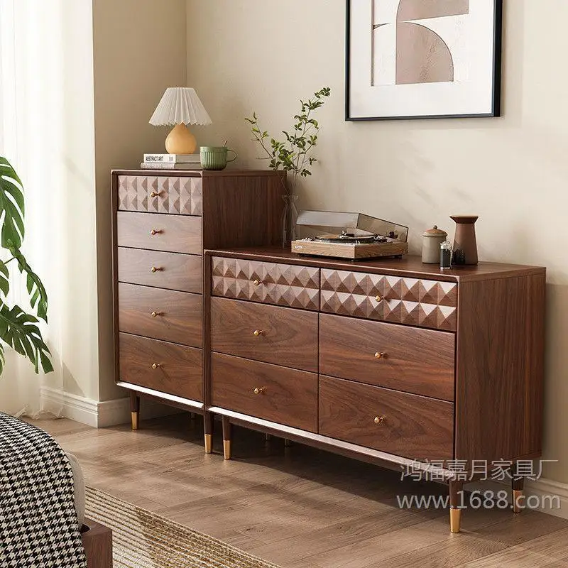 

New American chest solid wood chest, bedroom master bedroom, nine-bucket locker at the end of the bed, and raised bedside storag