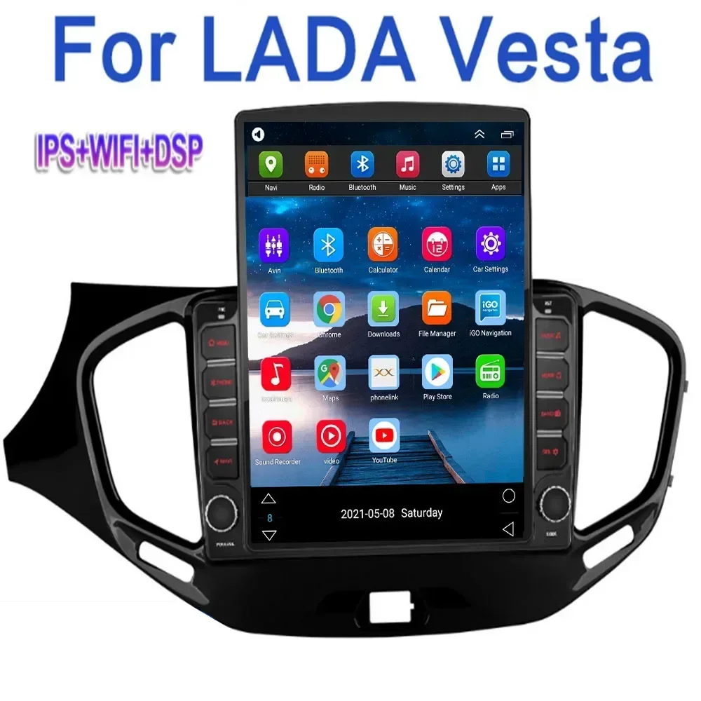 Para Tesla Style 2Din Android13 Radio de coche para LADA Vesta tesla still Cross Sport 2015 + reproductor de vídeo Multimedia GPS estéreo Carplay