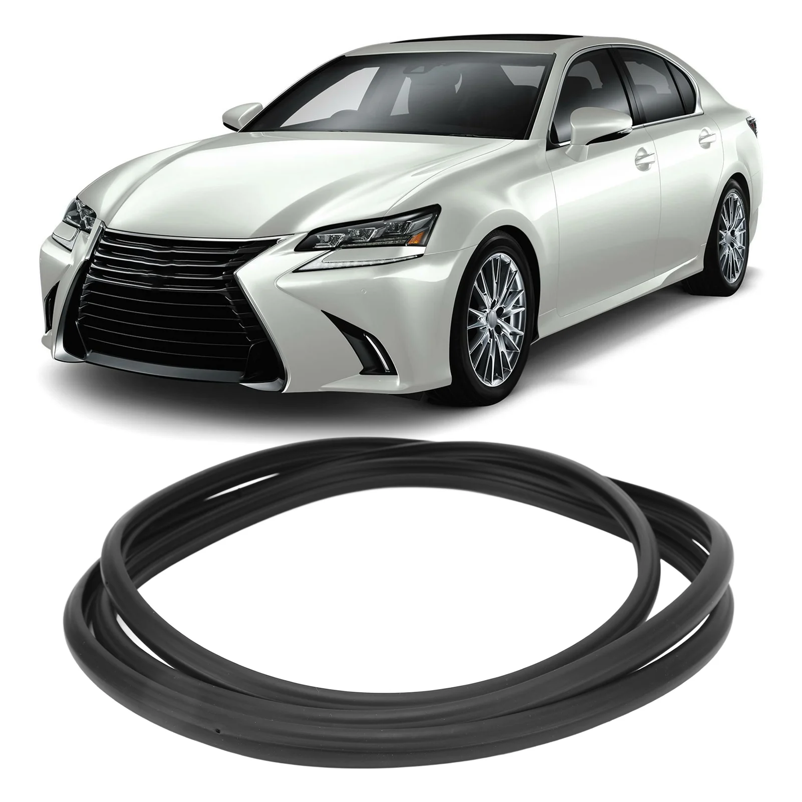 

Резиновый уплотнитель люка на крыше, черный, герметичный, гибкий, 63251‐30100 для GS350 GS450h ES350 ES300