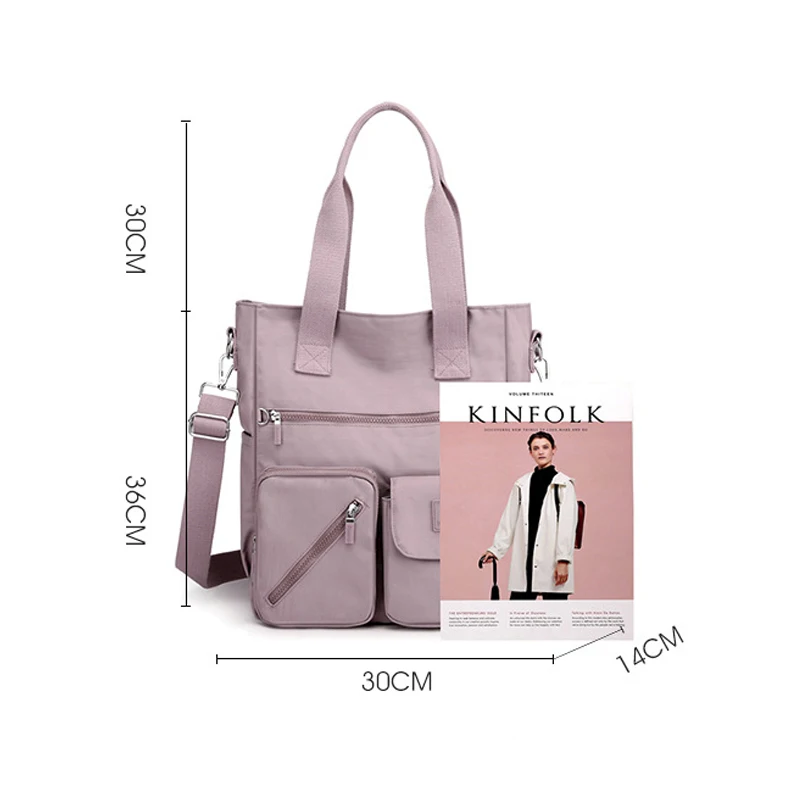 Nylon Cloth Women Handbags 2022 New Large Capacity Multifunctional Female Messenger Shoulder Bags Mommy Casual Tote Bag