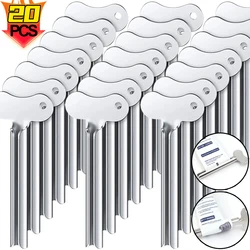 20/1PCS Stainless Steel Toothpaste Tube Squeezers Metal Key Toothpaste Squeezers for Bathroom Hair Dye Cosmetic Tubes Squeezer