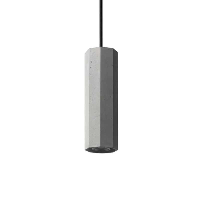 

Cylindrical cement pendant lamp industrial wind model room bedside hanging light bar table lamp restaurant interior decoration