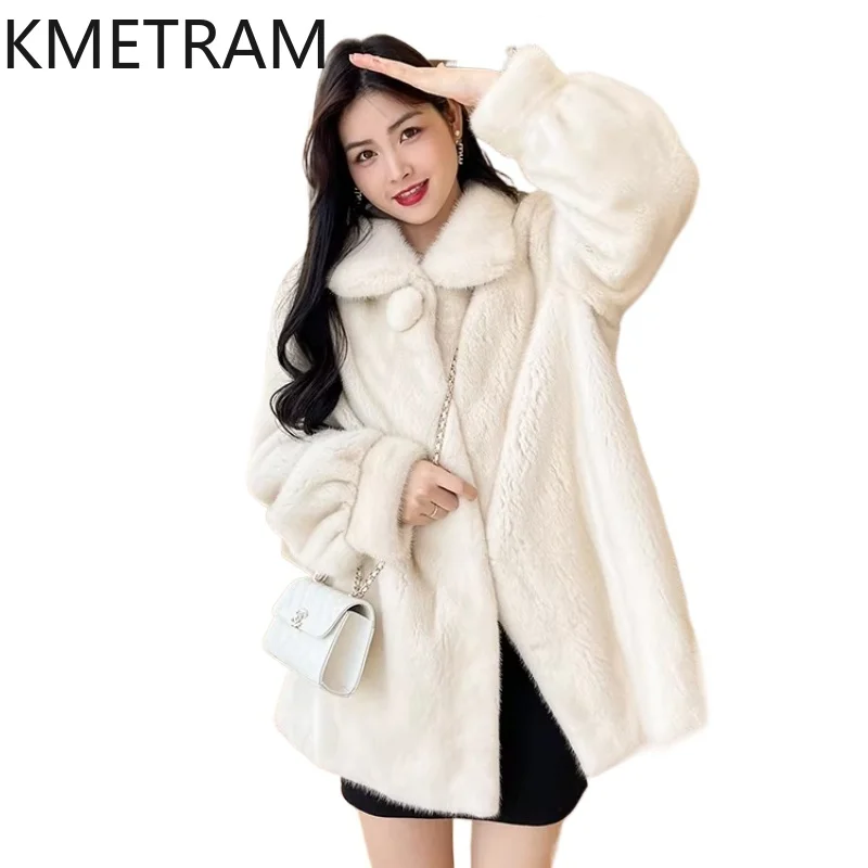 

KMETRAM Фиолетовая бархатная куртка из 100% норкового меха, женская модная куртка средней длины из натурального норкового меха, зимняя женская одежда 2026 шуба женская