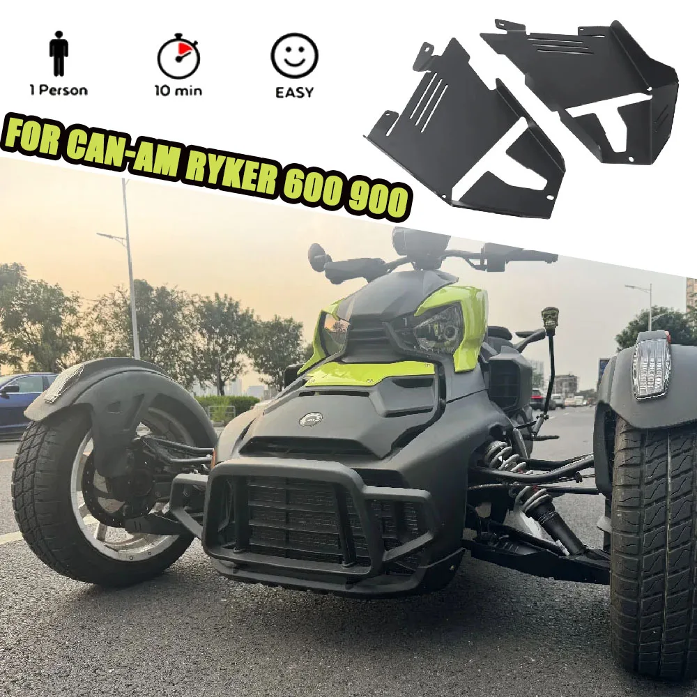 

For Can-Am Ryker Sport 600 900 Ace Rally 2019-2025 Heavy Duty Motorcycle Side Skid Plate & Chassis Engine Guard Protector Kit