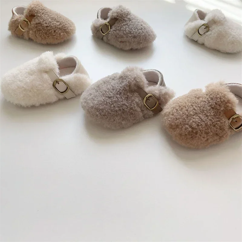 الخريف الشتاء طفل الفتيان الفتيات أحذية سميكة أفخم الأطفال أحذية الرضع مريحة لينة سوليد طفل أطفال أحذية مشي #3