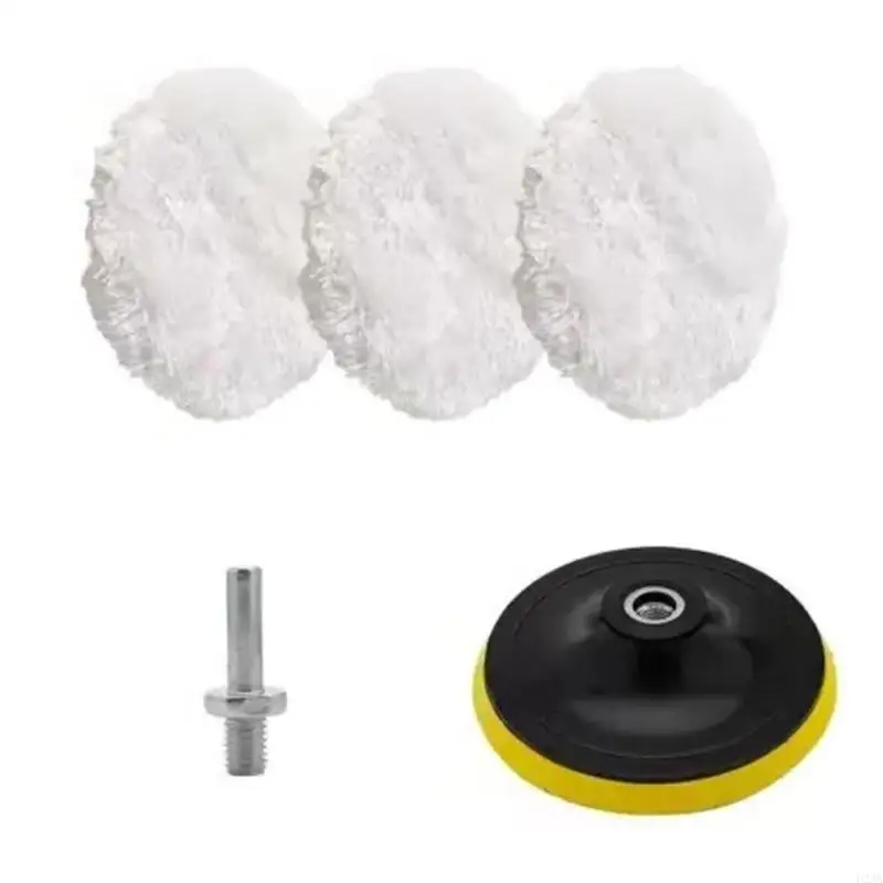 U2JA Pack of 5 High Efficiency Polishing Pads Automotive Polishing Pads Wool Polishing Pads Upgrades for Car & Motorcycles